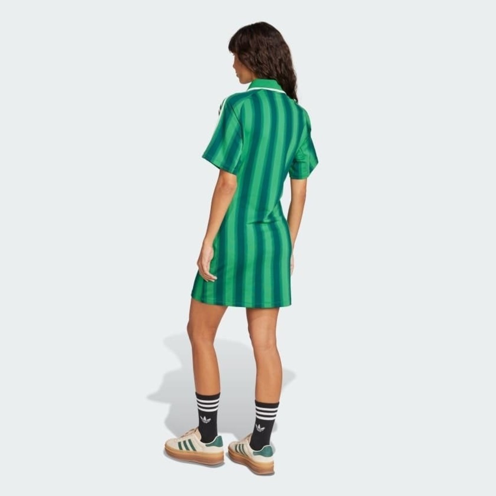 NWT Women's Adidas Originals Striped Footie (Soccer) Dress - Medium - Green - Picture 2 of 8